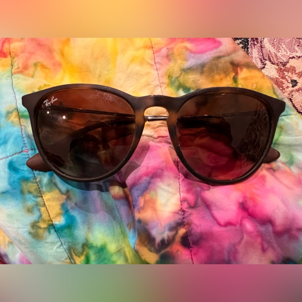 Ray-Ban Black and Brown Sunglasses - Erika 865/13